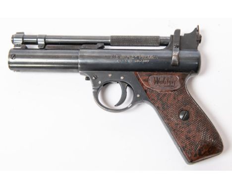 A good .22" "B" series Webley Premier air pistol, number 1314, with inspector's initial "R". GWO & VGC, retaining all origina