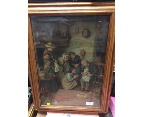 PEARS PRINT OF FAMILY COTTAGE SCENE