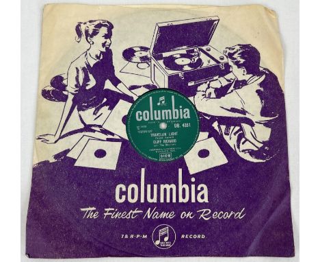 Cliff richard and the Shadows 10" 78rpm Columbia DB 4351. Travellin Light; Dynamite - 1959. 
