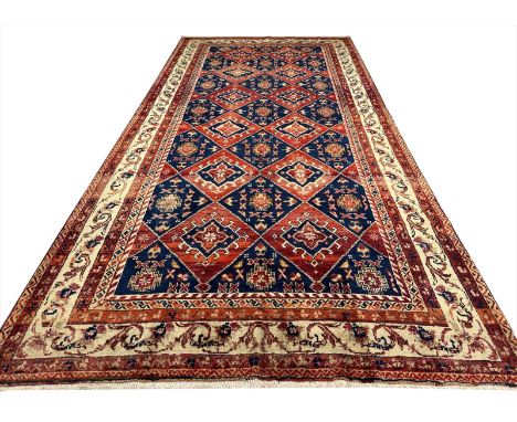 PERSIAN TRIBAL SHIRAZ KELLEH CARPET, 360cm x 175cm. 