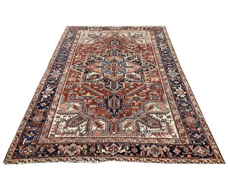 ANTIQUE HERIZ CARPET, 335cm x 234cm. 