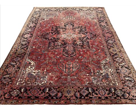 PERSIAN HERIZ CARPET, 341cm x 250cm. 