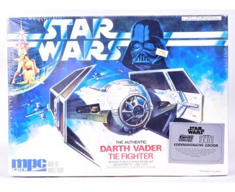 Star Wars - an original vintage 1989 MPC / ERTL 'Commemorative Edition ' plastic model kit ' Darth Vader TIE Fighter '. Facto