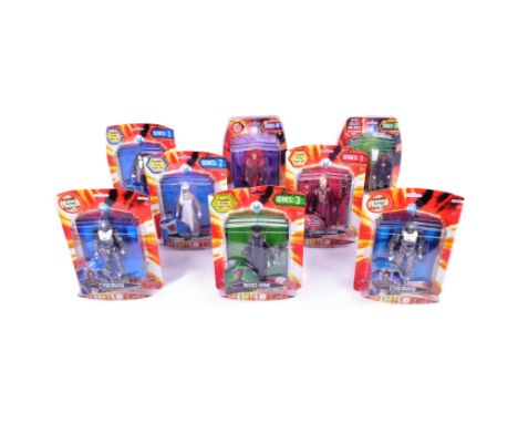 Doctor Who - Character Options - a collection of x8 carded Dr Who action figures by Character. Includes: Time Lord, Bannakaff