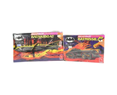 Model Kits - x2 factory sealed AMT Ertl made 1/25 scale plastic model kits of Batman interest comprising Batmissile and Batsk