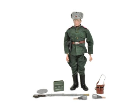 Action Man - Palitoy - a vintage c1967 Palitoy made Action Man figure / doll ' Russian Infantryman '. Near complete, lacking 