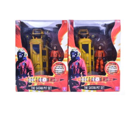 Doctor Who - Character Options - x2 'The Satan Pit' action figure playsets. Both featuring the Lift Cage from Sanctuary Base 