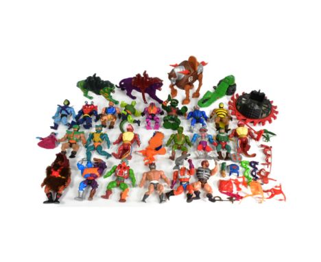 Masters Of The Universe / MOTU - large collection of vintage c1980s Mattel made MOTU action figures and playset items. Includ