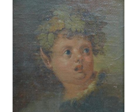 19th century Continental School, portrait of an elf, oil on board, 17 x 13cm 