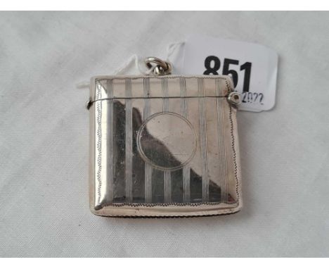 A vesta case with lined decoration, gilt interior - Chester 1911 by I &amp; R 