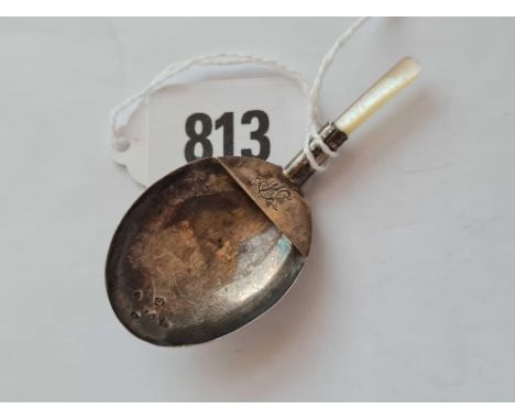Another caddy spoon with scoop shaped bowl - Birmingham 1812 by IL?