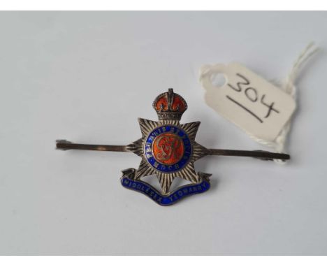 A silver and enamel miatery brooch of the Middlesex Yeomanry 