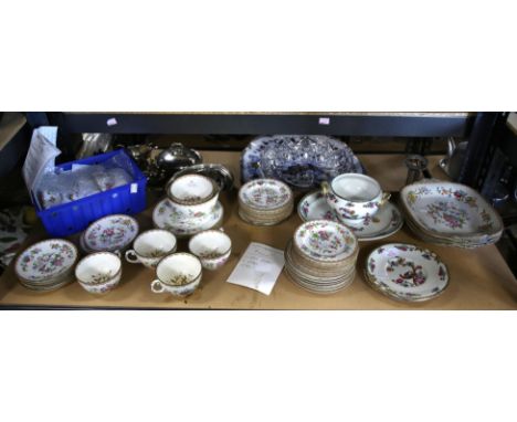 Coalport 'Pembroke' pattern tea and table wares, and Whieldon ware 'Pheasant' pattern plates 