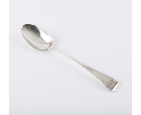 Georgian silver old English pattern serving spoon, London 1798 by Stephen Adams