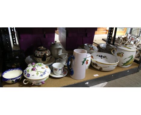 China to include Royal Worcester Evesham pattern dishes and covers, 