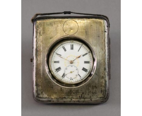Trunk Table Clock, Quartz, 80mm, Steel, Monogram - Watches