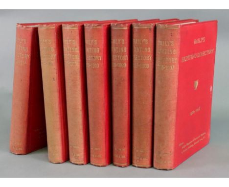 Baily's Hunting Directory, 1906-1914, seven volumes, original red cloth.