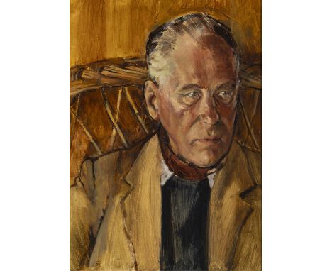 Derek Hill HRHA (1916 &ndash; 2000)Portrait of John N. Bryson (1896 - 1976)Oil on canvas, 55.5 x 40.5cm (21&frac34; x 16")Sig