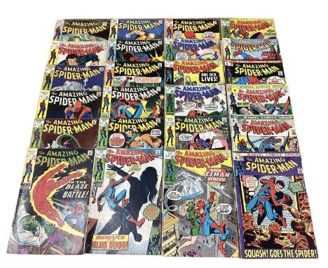 Marvel Comics The Amazing Spider-Man, mostly 1970's and some 60's (English and American price variants). To include #73 - fir