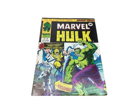 Marvel Comics Mighty World Of Marvel: Hulk #198 (1976) (UK Price Variant) The first full appearance of Wolverine, reprint of 