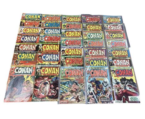 Marvel Comics Conan the Barbarian, 1970's (English and American price variants). To include #14 - first apperance of Elric, #