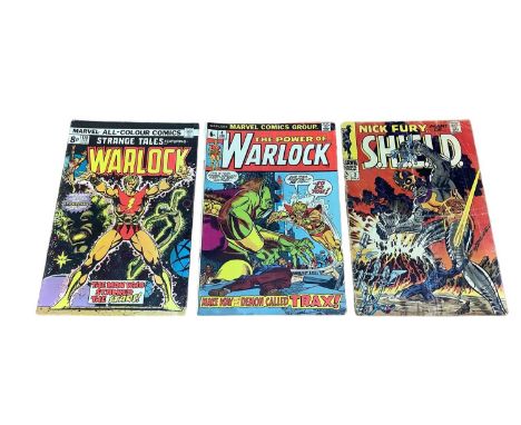 Three Marvel Comics Strange Tales Ft Warlock #178 (1975) (UK Price Variant) Ongoing stories featuring Adam warlock begin, fir