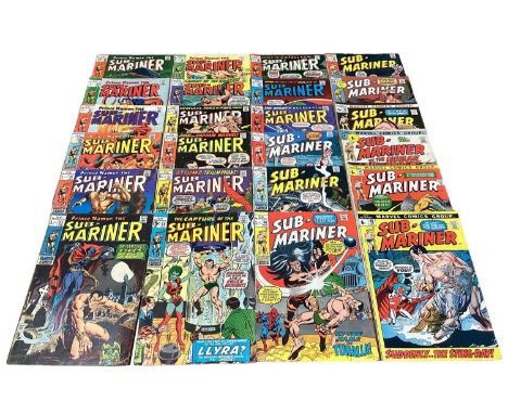 Marvel Comics Prince Namor, the Sub-Mariner 1970's and some 60's (English and American price variants). To include #20 - firs