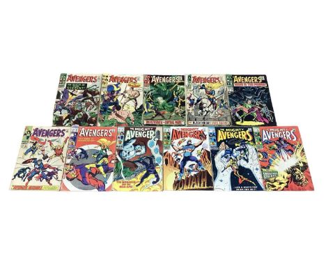 Eleven Marvel Comics The Avengers #32 #40 #45 #48 (Key Issue) #49 (Key Issue) #58 #59 #62 #63 #64 #65 (1960's) (UK and Americ