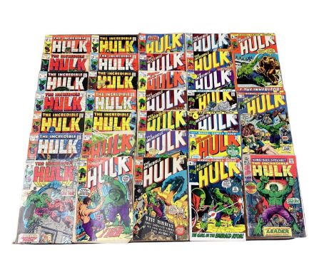 Marvel Comics The Incredible Hulk, Mostly 1970's (English and American price variants). To include #115 - cover art by Herb T