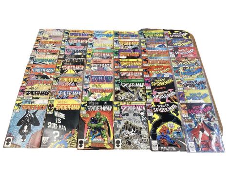 Marvel Comics Web of Spider-Man, 1985 to 1995 (Mostly American price variants). A large group to include issues #1 - #12, #15