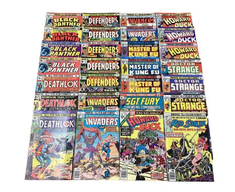 Mixed Marvel Comics to include Black Panther #7 #8 #12 #13 (1978) First appearance of Bashenga in issue #7, Origin of the Bla
