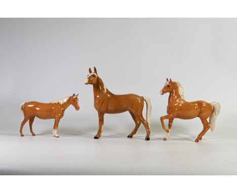 Beswick Palomino Prancing Arab 1261, Mare Facing Right 1991 & similar Goebel item(3)