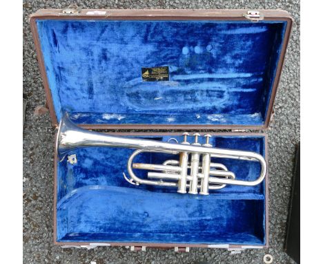 Vintage Brass Band / Boys Brigade Instrument, unused for years &amp; likely more of a decorators piece, length 48cm 