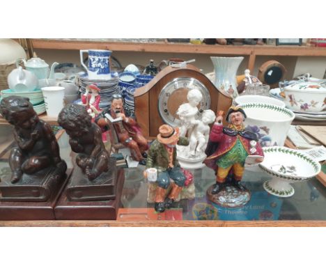 Four Royal Doulton figures including Town Crier HN2119, Owd William HN2042, The Professor HN2281 and Top o' the Hill HN1834 t