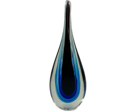 Vintage murano glass vase height 11 inches tall 