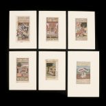 India, six miniatures, 20th century;
