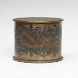 A brass lidded box, after 1917;