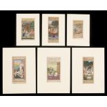 India, six miniatures, 19th-20th century;