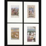 Persian School, four miniatures, ca. 19th century;