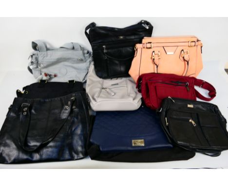 Quenchy, Principles, Jingpinpiju, Other -handbags to include a light pink unmarked handbag, a Principles grey handbag, two Qu