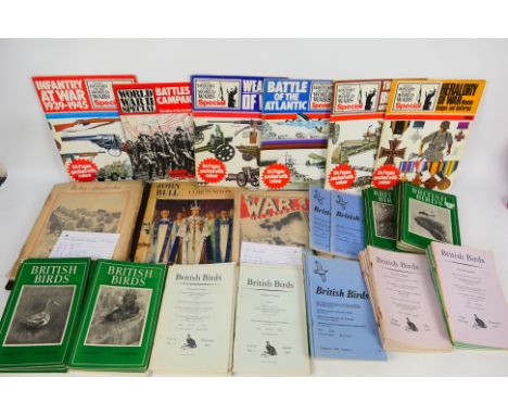 The War Illustrated - Infantry at War - British Birds. A selection of vintage magazines to include Fifty-seven British Birds,