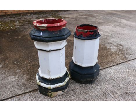 Two vintage, octagonal section chimney pots, largest approximately 75 cm (h). [2]. [W]
PLEASE NOTE: ALL ITEMS MUST BE PAID FO