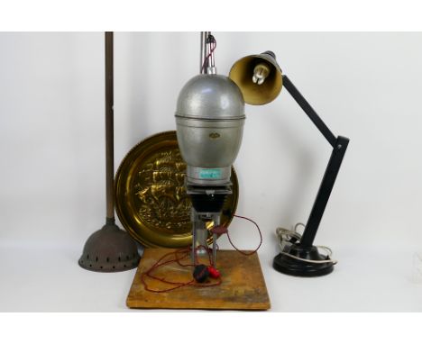 Lot to include a photographic enlarger, washing dolly, anglepoise style light and other. [W]
NOTE: THIS LOT IS NOT AVAILABLE 
