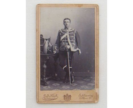 Imperial German Hussars:- A group of  26 cartes-de-visite, 5 cabinet photos and 8 R/P and P/P postcards, mostly 1890s/early19