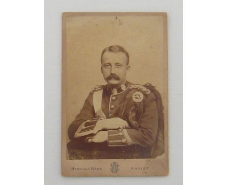 Scottish Regiments:- A group of 9 Victorian cartes-de-visite and 9 cabinet photos of both Highland and Lowland regiments.(18)