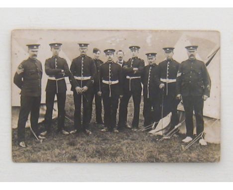 Territorial Regiments and Volunteer Battalions:- A good group of 149 R/P postcards and 1 P/P postcard, WWI era, pre-1914 and 