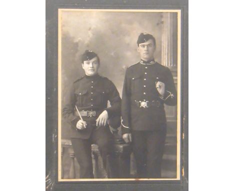 Canadian Troops:- A group of 54 R/P postcards (a couple cut down, 1 creased), a small portrait photograph and a cabinet photo