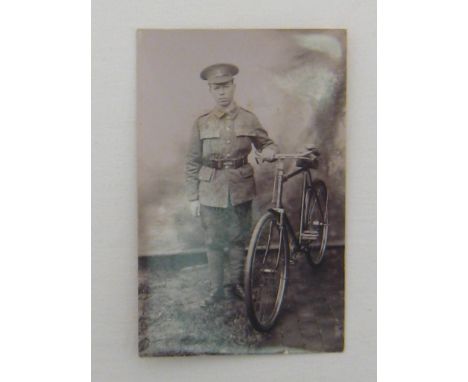 Cyclist Battalions:- A group of 42 R/P postcards (one cut down) of Cyclist battalions, mostly WWI era. (43)
 CONDITION REPORT