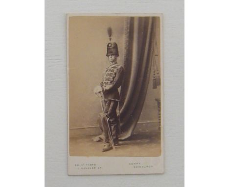 Hussars:- A group of 21 Victorian cartes-de-visite and 12 cabinet photos, mostly Victorian. (33)
 CONDITION REPORT:  Cartes-d