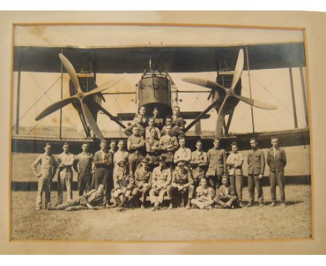 Royal Flying Corps and Royal Air Force:-  3 large format group photos, 4 portrait photos, 4 other photos and a good group of 